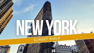 New York City Sunset Walk 4K - Union Square, Flatiron, 5th Avenue, Macy's