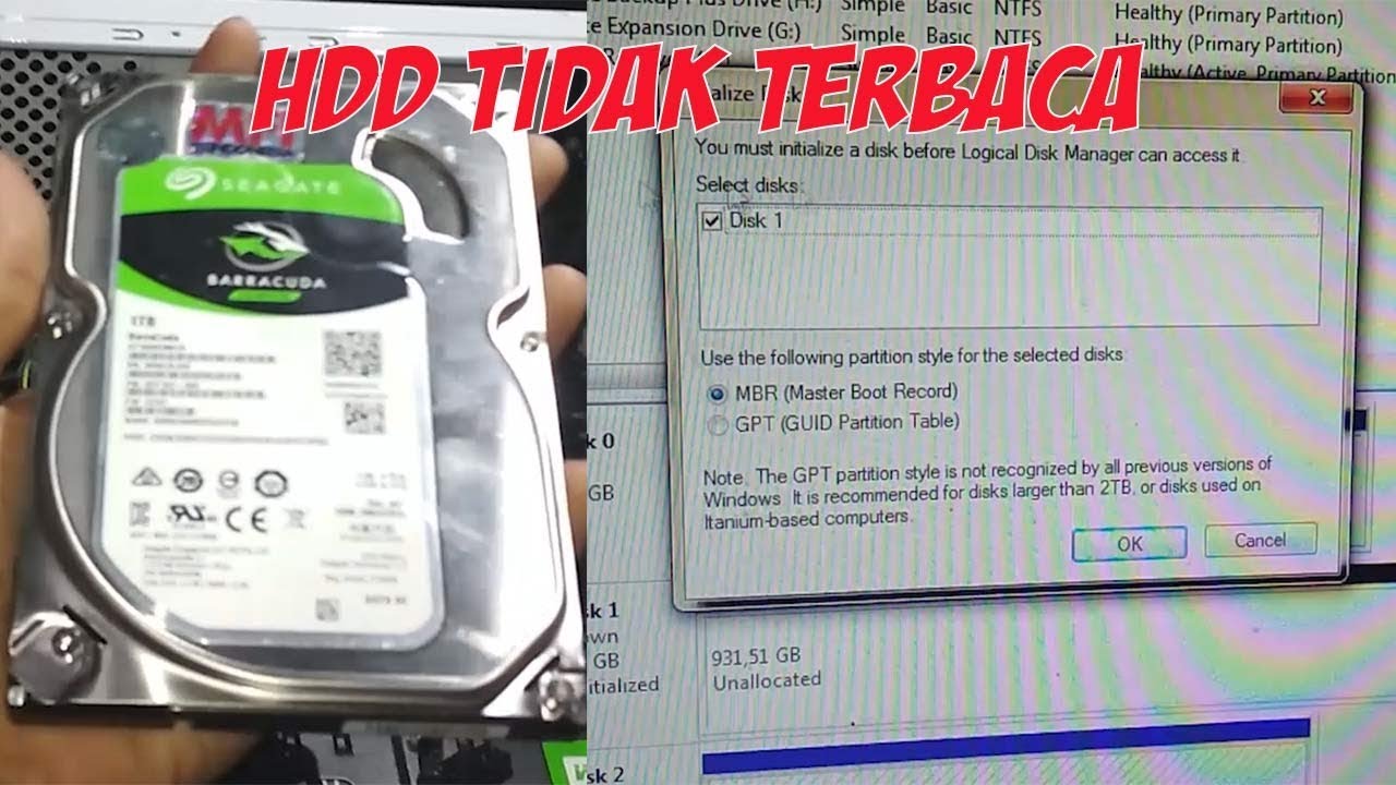 Cara ampuh Agar Hardisk HDD Terbaca 