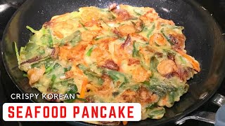 Crispy Korean Seafood Pancake (Haemul Pajeon) | Neena's Thai Kitchen