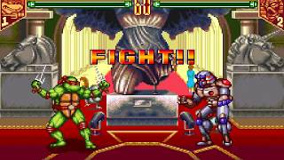 Teenage Mutant Ninja Turtles: Tournament Fighters (Super NES) Tournament as Raphael