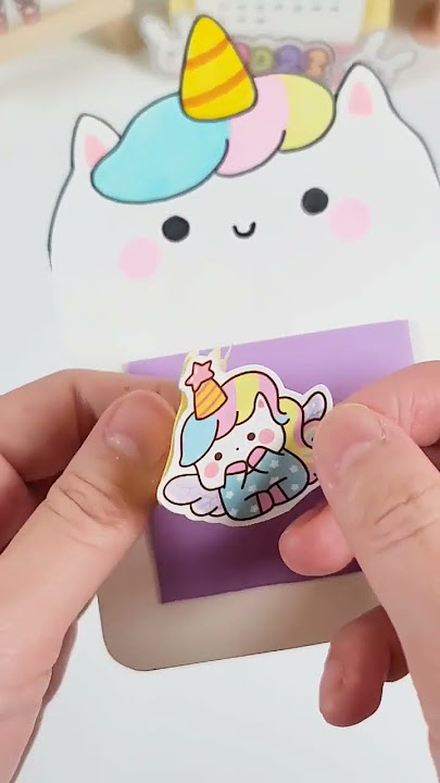 아코니 떡메 만들기! ☆unicorn☆ Mini Memo Pad #shorts #diy