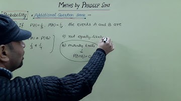 Probability, Addi. Que. Bank. Que. 46,47,48,49,50 CA foundation. Maths by Pradeep Soni
