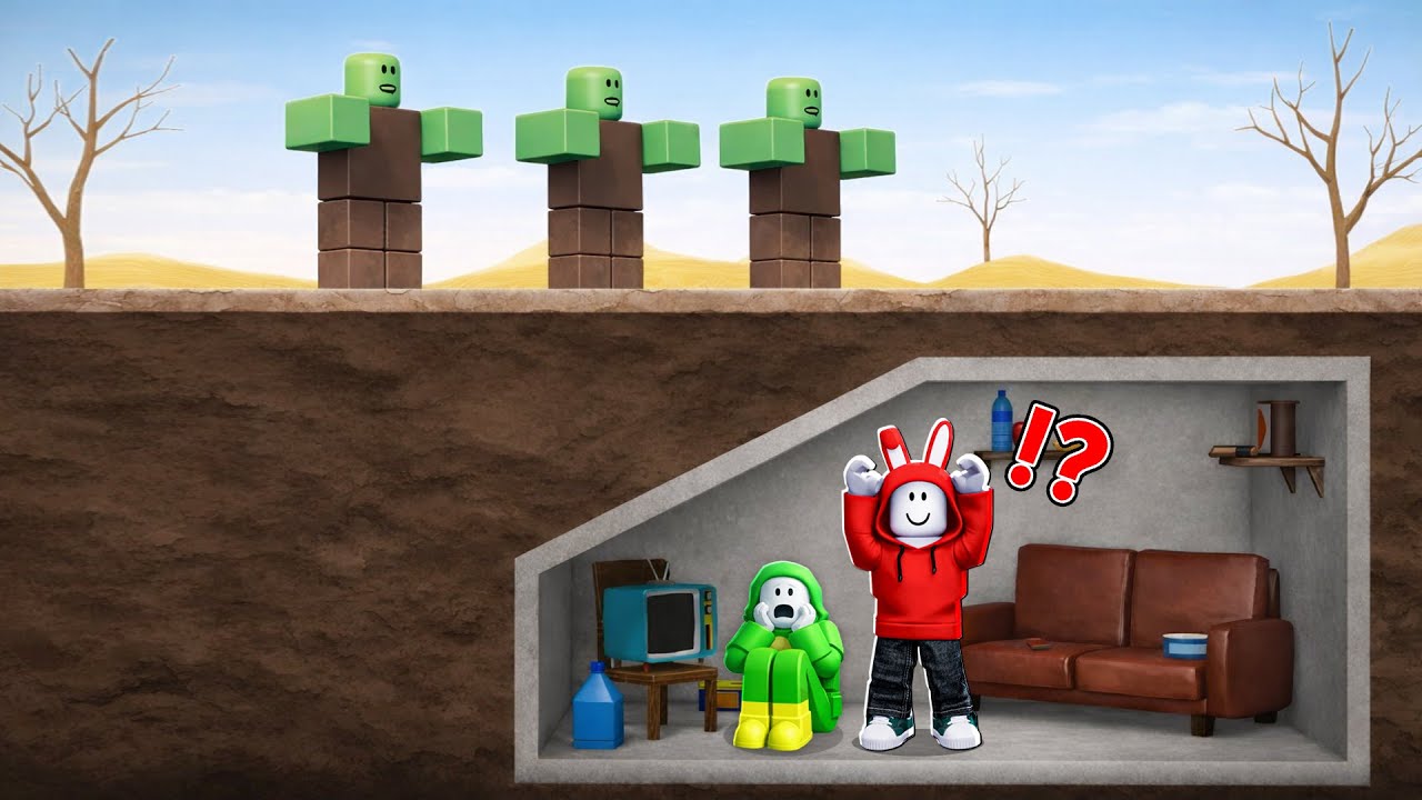 JJ and Mikey Survive 99 Nights in a BUNKER ? (Maizen Roblox)