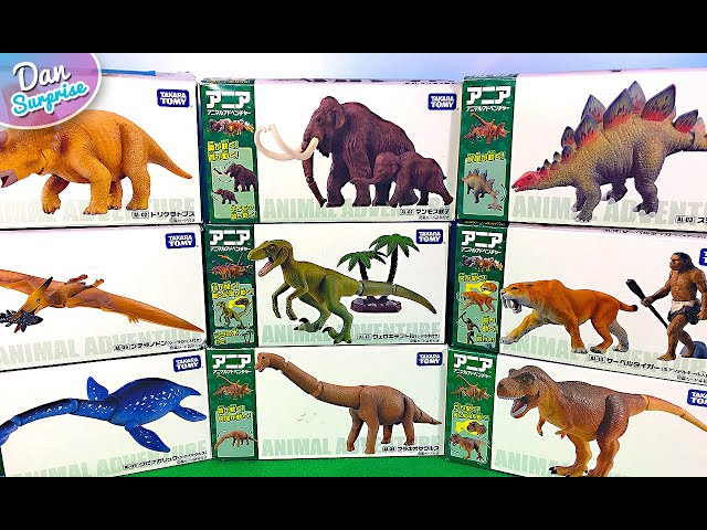 Takara Tomy Dinosaurs Collection - Brachiosaurus, Elasmosaurus, Tyrannosaurus Rex, Woolly Mammoth class=