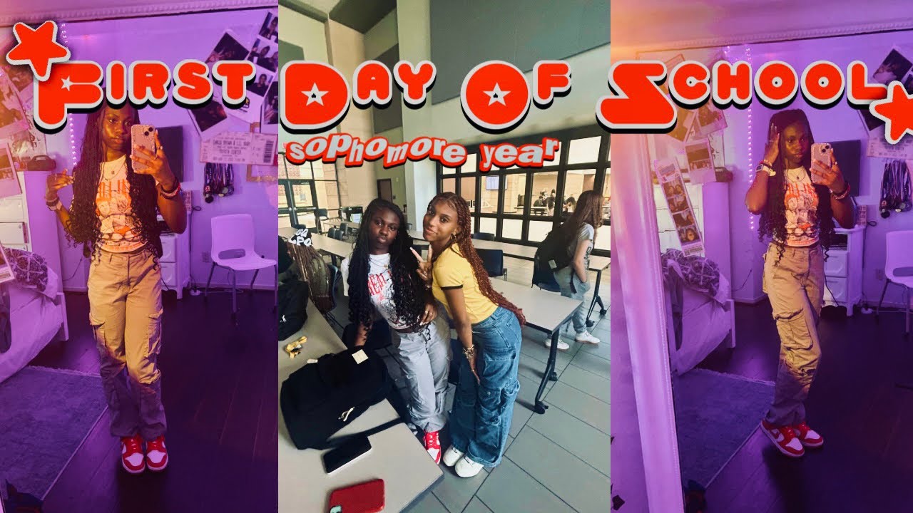 GRWM: FIRST DAY OF HIGH SCHOOL + mini vlog| sophomore year