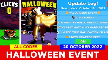 NEW UPDATE [HALLOWEEN] ALL CODES! Clicker Simulator ROBLOX | 20 October 2022