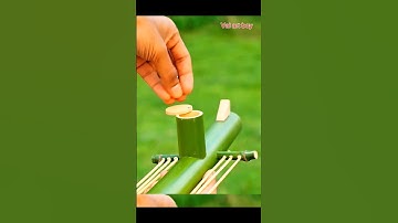 Bamboo Creation With Diy Slingshots & Color balloon #bamboo #diy #slingshots #bambooart