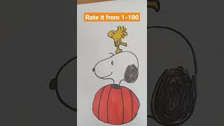 Snoopy! #art #birds #shorts #drawing #snoopy #pumpkin