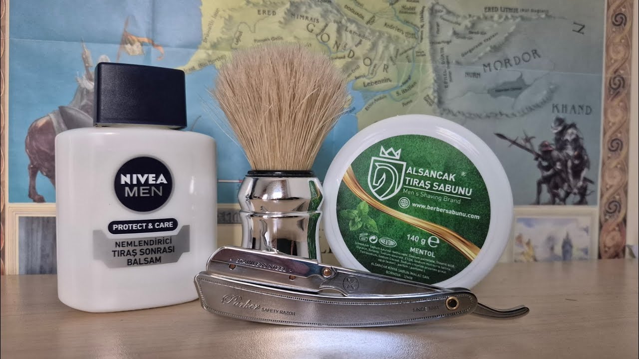 Parker SRX Jiletli Ustura, Proraso Domuz Kılı Fırça, Alsancak Mentollü Tıraş Sabunu