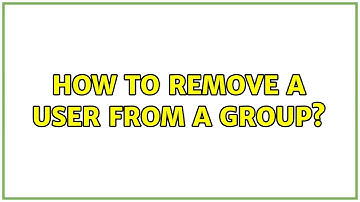 Ubuntu: How to remove a user from a group?