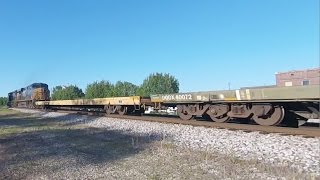 Department of Defense and TTX Cars - CSX Empty Flatcar Train
