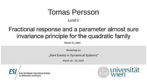 Tomas Persson - Fractional response and a parameter almost sure invariance principle for the quad...