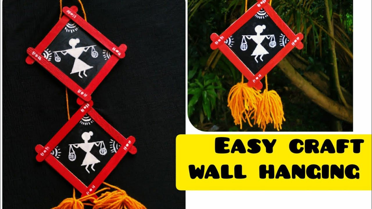 How to make wall hanging । Easy painting। wall hanging craft । art 
