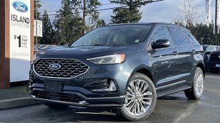 2024 Ford Edge Titanium +  Class II Trailer Tow Pkg, cargo net,  Panoramic Roof Review | Island Ford