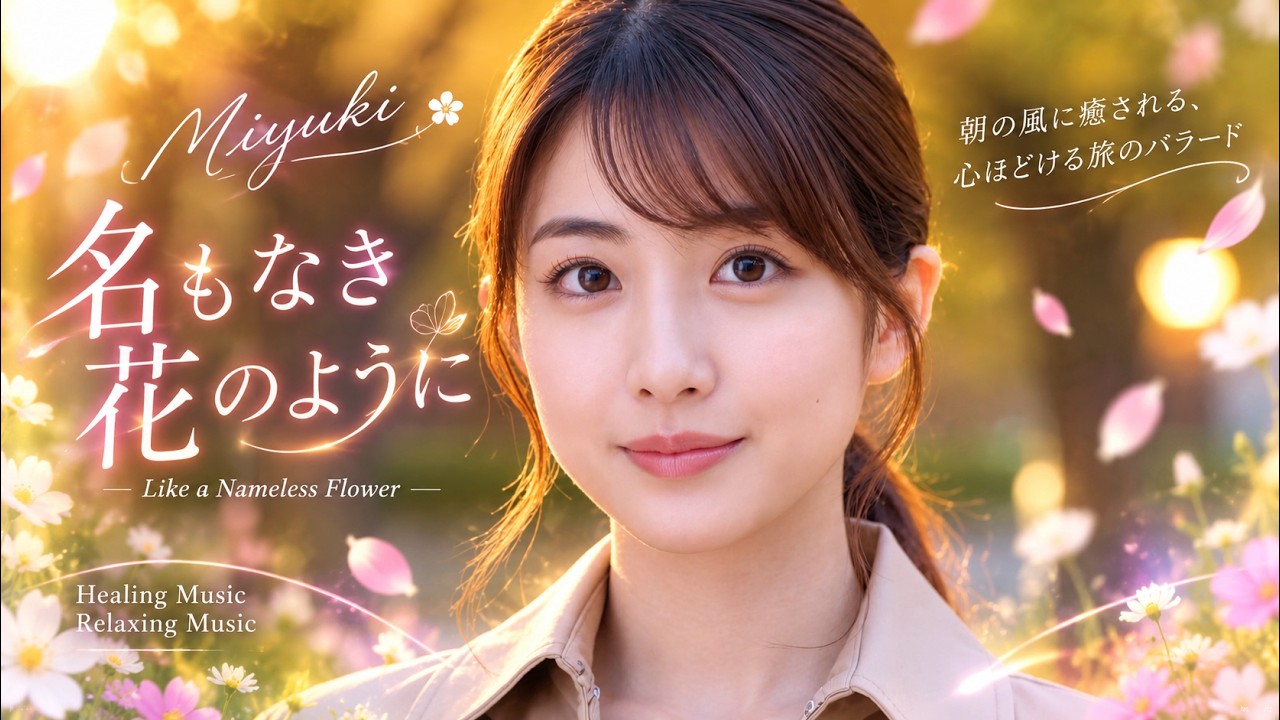 Angelique Miyuki【4K】「名もなき花のように」｜朝の風に癒される、心