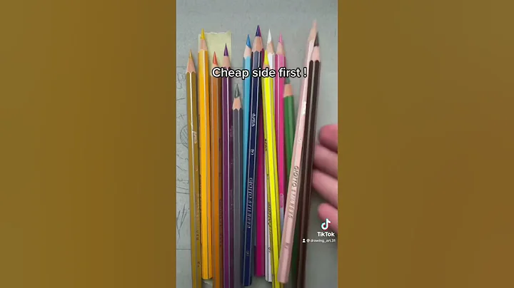 Cheap vs Expensive coloured pencils ✏️ (cheap side) #shorts