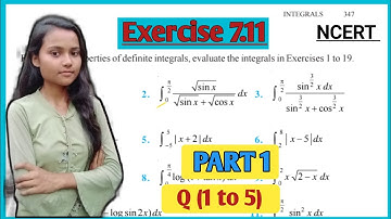Class 12th Maths Exercise 7.11 Q 1to 5 part 1 ll NCERT SOLUTIONS ll