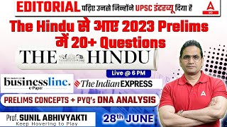 28 June 2023  The Hindu Analysis Today For Upsc Cse 2024  The Hindu Newspaper Sunil Abhivyakti