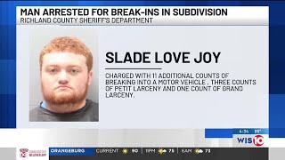 Deputies: Man arrested after break-ins at Richland County subdivision facing more charges