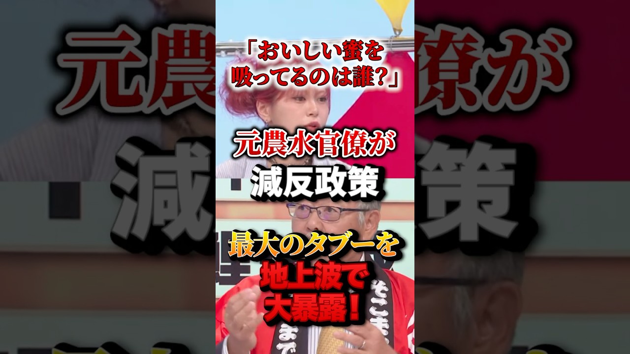 【暴露】RaMu「おいしい蜜を吸ってるは誰？」元農水省官僚　山下一仁が農政最大のタブーを地上波で大暴露#政治 #自民党 #減反政策