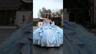 VESTIDO Celeste Tipo Princesa 😍 ❤️ #quinceañera #vestidos #shorts