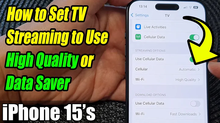 iPhone 15/15 Pro Max: How to Set TV Streaming to Use High Quality or Data Saver