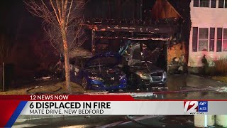 Garage fire destroys New Bedford home; 6 displaced