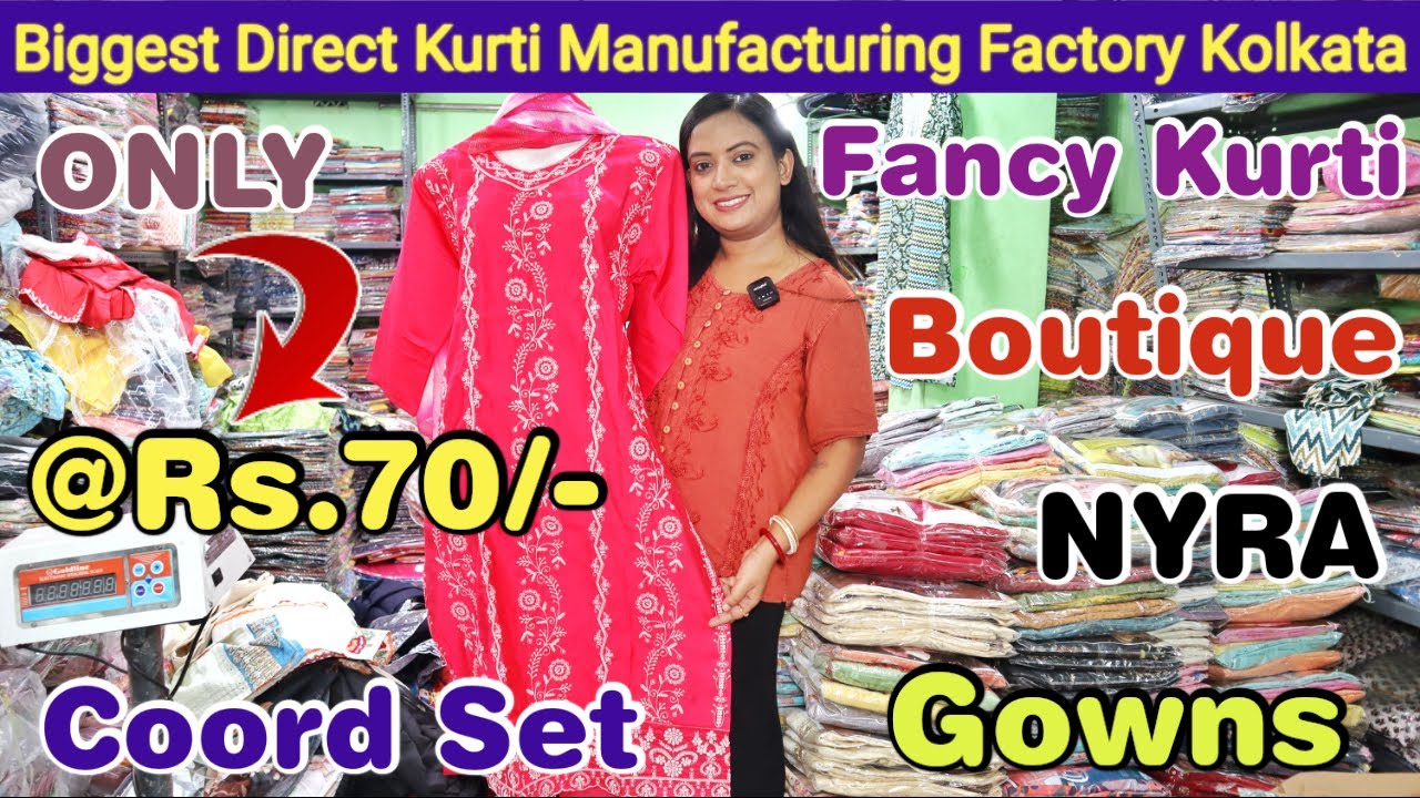 @Rs.70 Fancy Kurti, Boutique Kurti, Gown, Three Piece, Two Piece, Coord Set Manufacturer in Kolkata