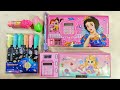 Cute stationery collection pen collection pencil box geometry box 3in1 kit unboxing and review