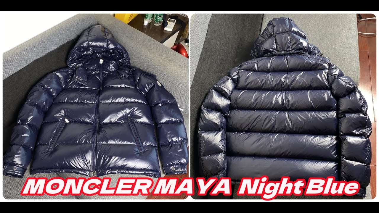 Moncler Maya Short Down Jacket Night Blue From SUPKICKS