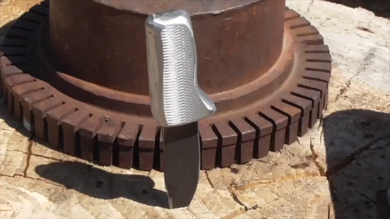 Knife with a Cast Aluminum Handle First Attempt (TIS274) YouTube
