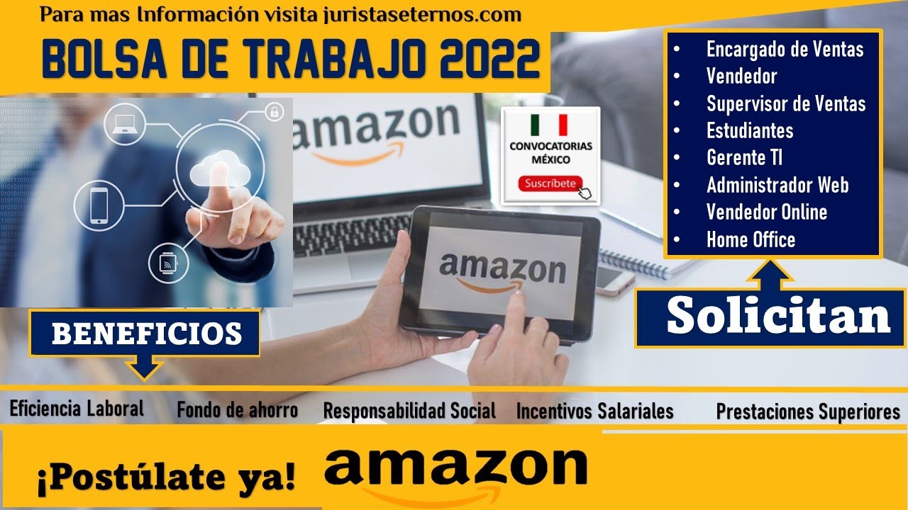 AMAZON Bolsa de trabajo 2022-2023 | REQUISITOS | Beneficios | POSTULATE  Vacantes de EMPLEO - YouTube
