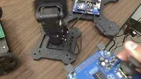 AX-18F Dynamixel Pan/Tilt Robot Turret Speed Demo