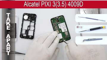 How to disassemble 📱 Alcatel One Touch PIXI 3 (3.5) 4009D, Take Apart, Tutorial