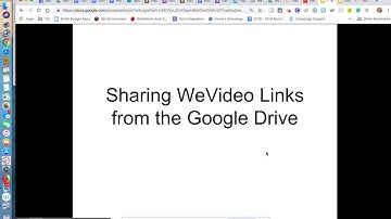 Sharing WeVideo Links from the Google Drive - so it works!!