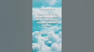 Thumbnail of When You Lie Down | Proverbs 3:24 | Bible Verse #shorts #jesus #inspiration