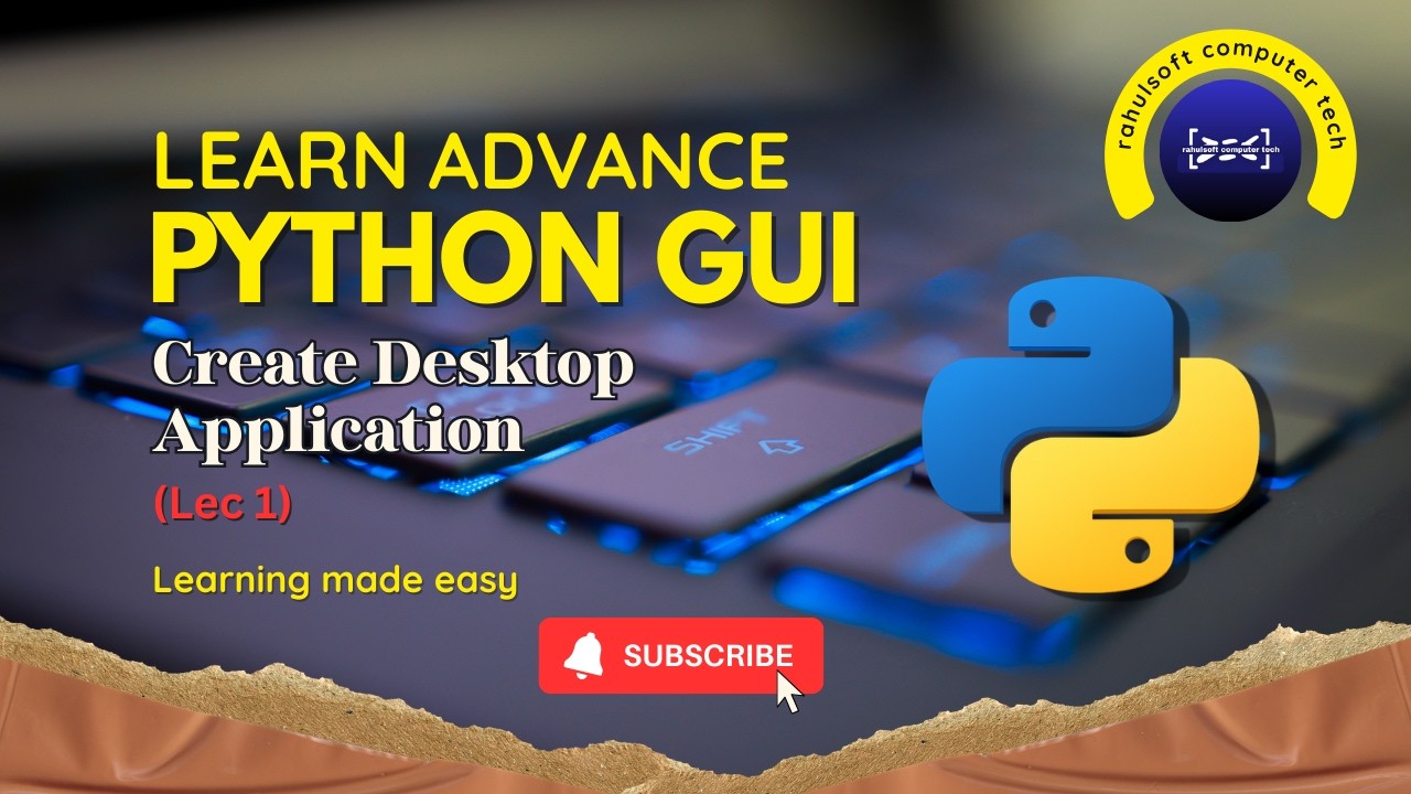 Create Desktop Application in Python (Lec 1) - YouTube