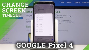 How to Set Up Screen Timeout in GOOGLE Pixel 4 - Change Sleep Time