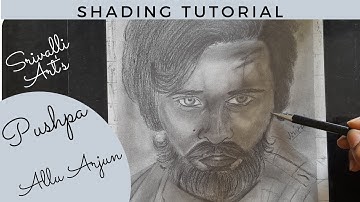 How to draw PUSHPA Allu Arjun Step by Step - Part 2/ Shading tutorial for beginners/Srivalli Arts