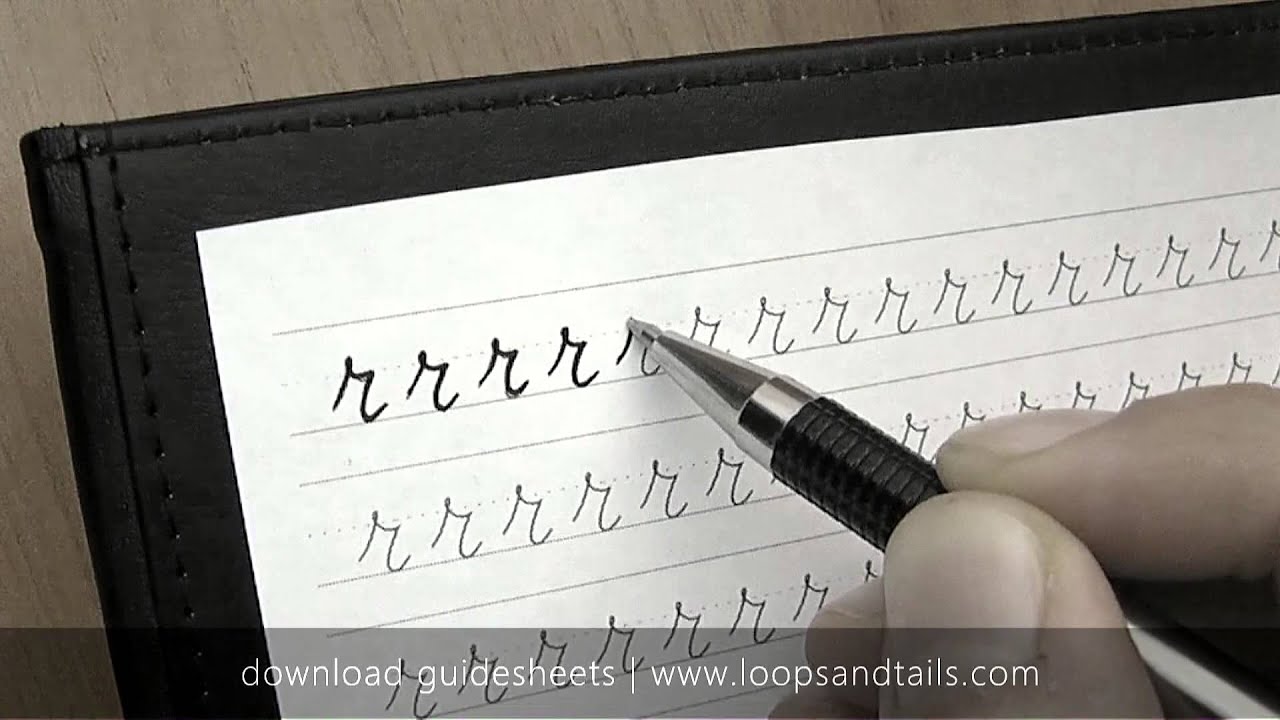 Learn cursive handwriting - lowercase r - YouTube