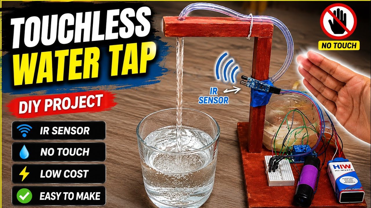 Smartwater Tapping Using Arduino Project Automatic water tap without Arduino || tuchless water tap || water tap ...