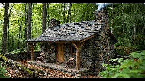 45 Days Alone Building a Stone Survival House Deep in the Forest | Bushcraft Life