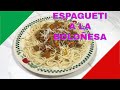 Receta de la Abuelita "ESPAGUETI a La BOLOÑESA"