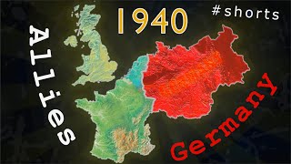 WW2: The Allies vs Germany, 1940 #shorts