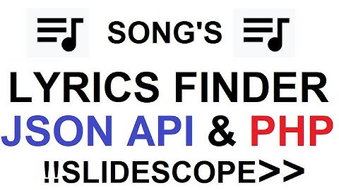 Song Lyrics Finder Project using PHP and JSON API - PHP Project for Students and Beginners
