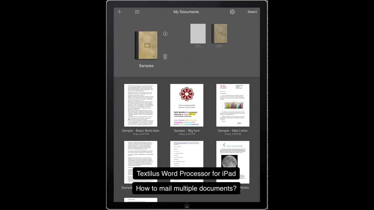 Textilus - How To Mail Multiple Documents?