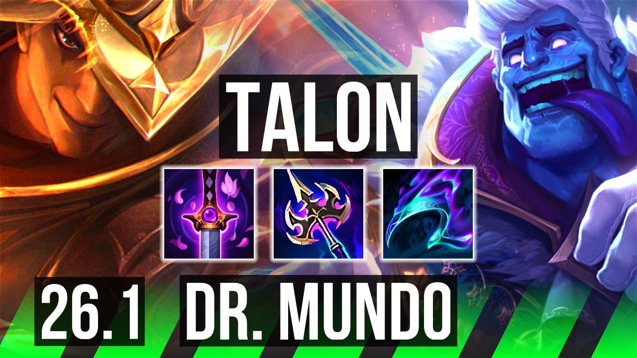 TALON vs DR. MUNDO (JGL) | 63K damage, Phase Rush | NA Master | 26.1
