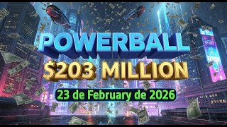 Resultados Powerball Hoy 23 De Febrero Del 2026  203 Millones De Dolares 