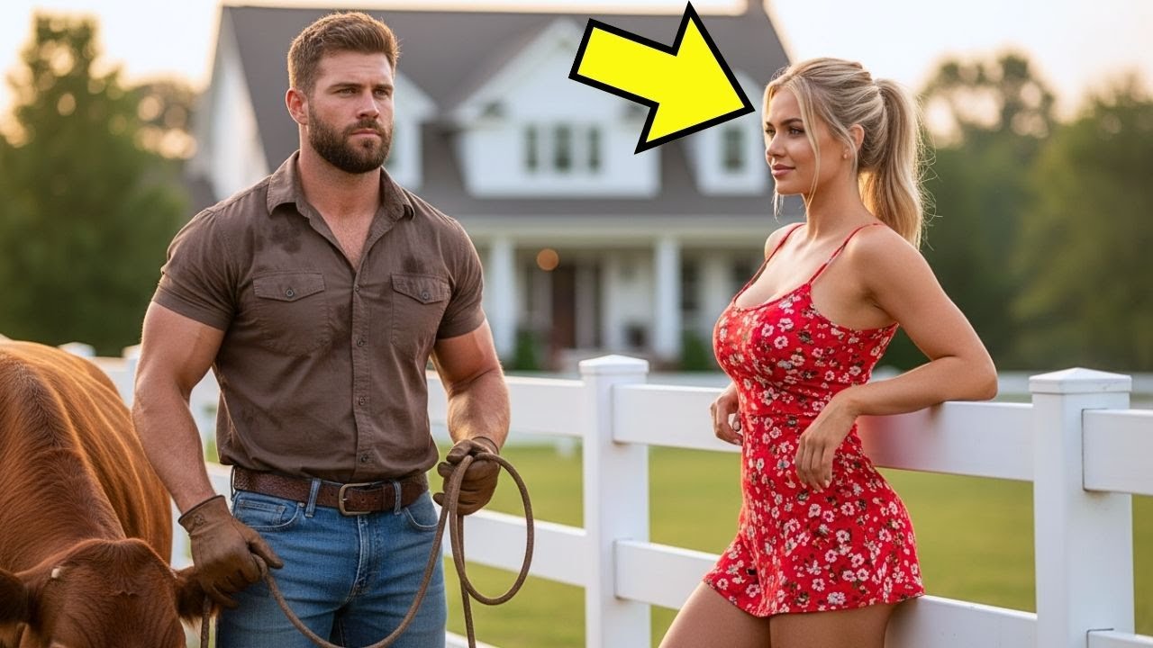 SAMOTNY OJCIEC POMAGA KOBIECIE NA FARMIE… NIE WIEDZĄC, ŻE TO MILIONERKA, NOWA WŁAŚCICIELKA ZIEM OJCA