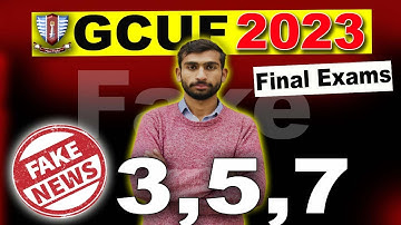 Alert Fake News GCUF Affiliated Colleges Final Exams 2023 | Final Exams Kab Hon Gy GCUF